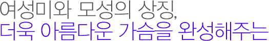 여성미와 모성의 상징, 더욱 아름다운 가슴을 완성해주는 