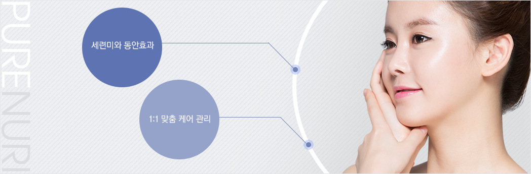 세련미와 동안효과, 1:1 맞춤 케어 관리